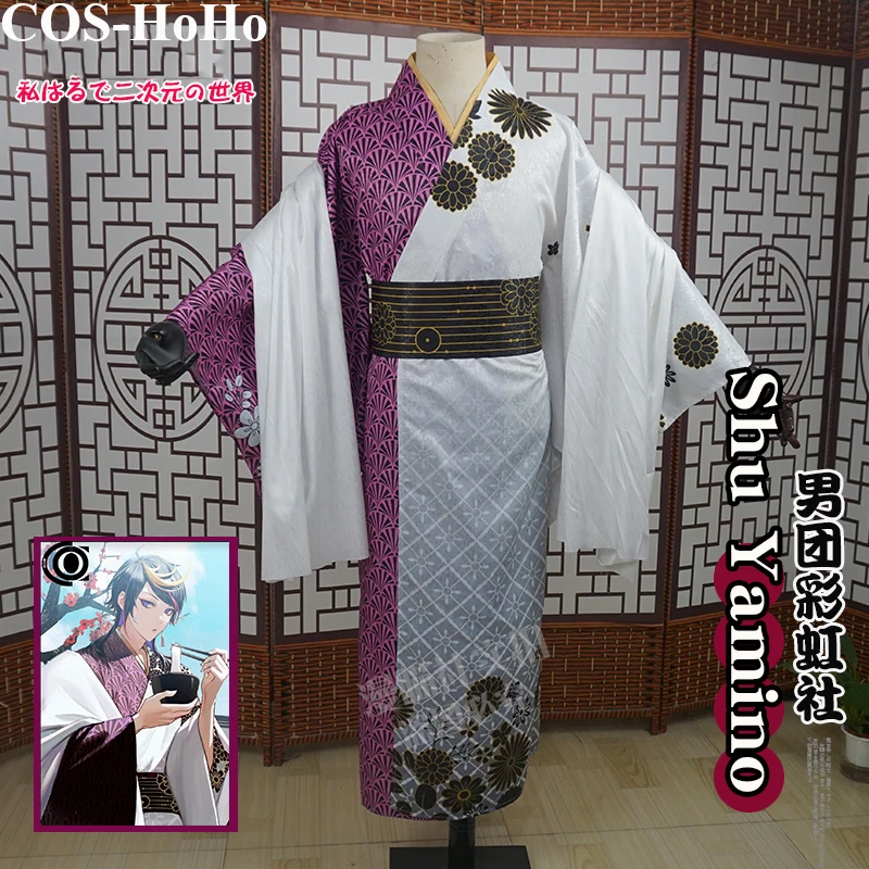 

COS-HoHo Anime Vtuber Luxiem Nijisanji Shu Yamino 2022 New Year Kimono Uniform Cosplay Costume Party Outfit Men Custom Any Size