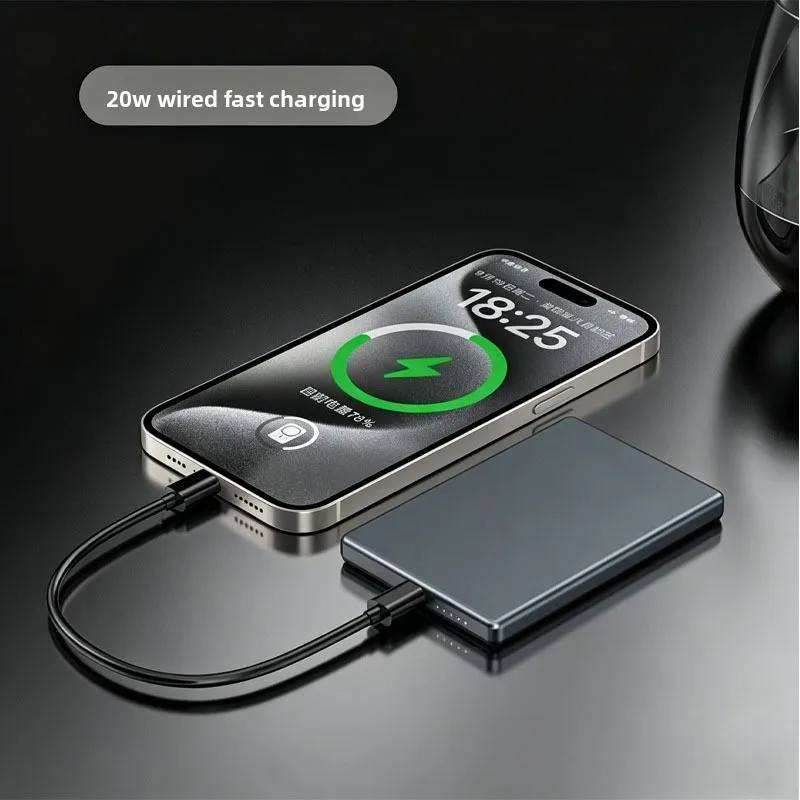 태피아이 얇은 무선 보조배터리 마그네틱 20W5000mAh 휴대용 고속 충전 외장 배터리 (아이폰 17 16 15 14용, 맥세이프 호환)