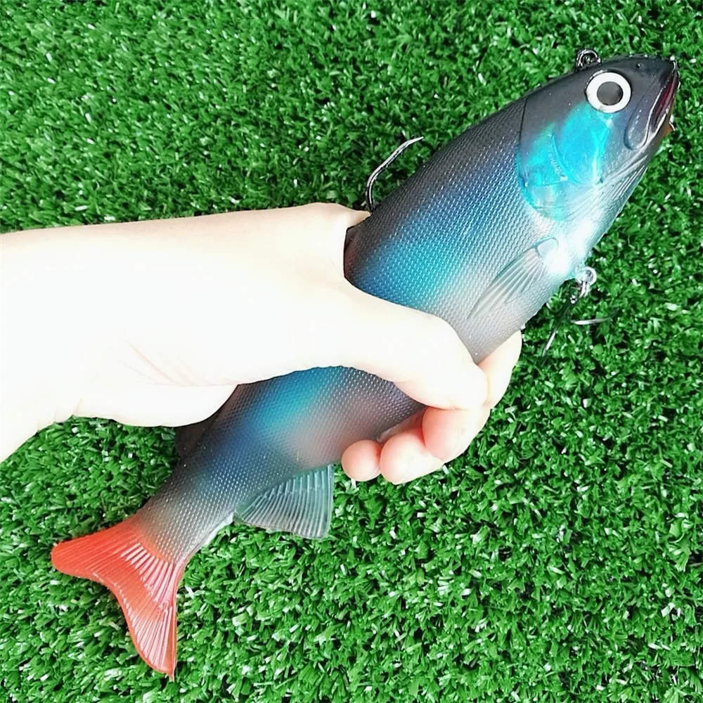

Big Game soft lure 130g 20cm plastic saltwater fishing lures lifelike rainbow trout big bait isca artificial sea fishing Tackle