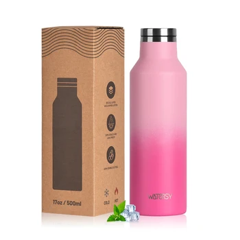 Pink Insulated Water Bottle – Stainless Steel Thermal Flask