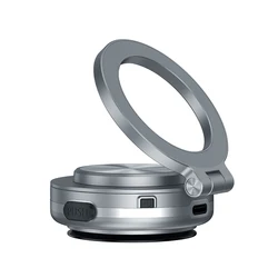 360° Rotatable Magnetic Car Phone Holder - Intelligent Vacuum Adsorption Stand (Silvery)