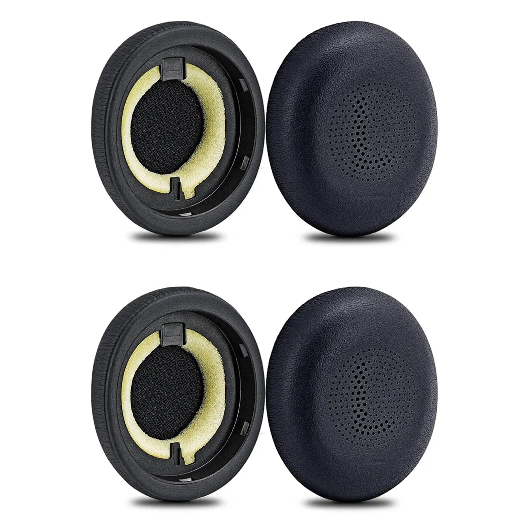 

2X Replacement Earpads for Elite 45H Evolve2 65 MS/UC Wireless Headphones - Protein Leather/Ear Cushion/Ear Cups (Black)