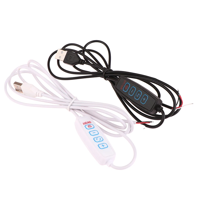 LED Dimmer Switch Smart Dimmer Switch LED Dimmer Controller Lamp Dimmer 1.5M USB 5V LED Tri-color Dimming Color Switch Cable Dimmer 4-Key Controller 2CH For Low Voltage LED CCT Bicolor Light 2Colors
