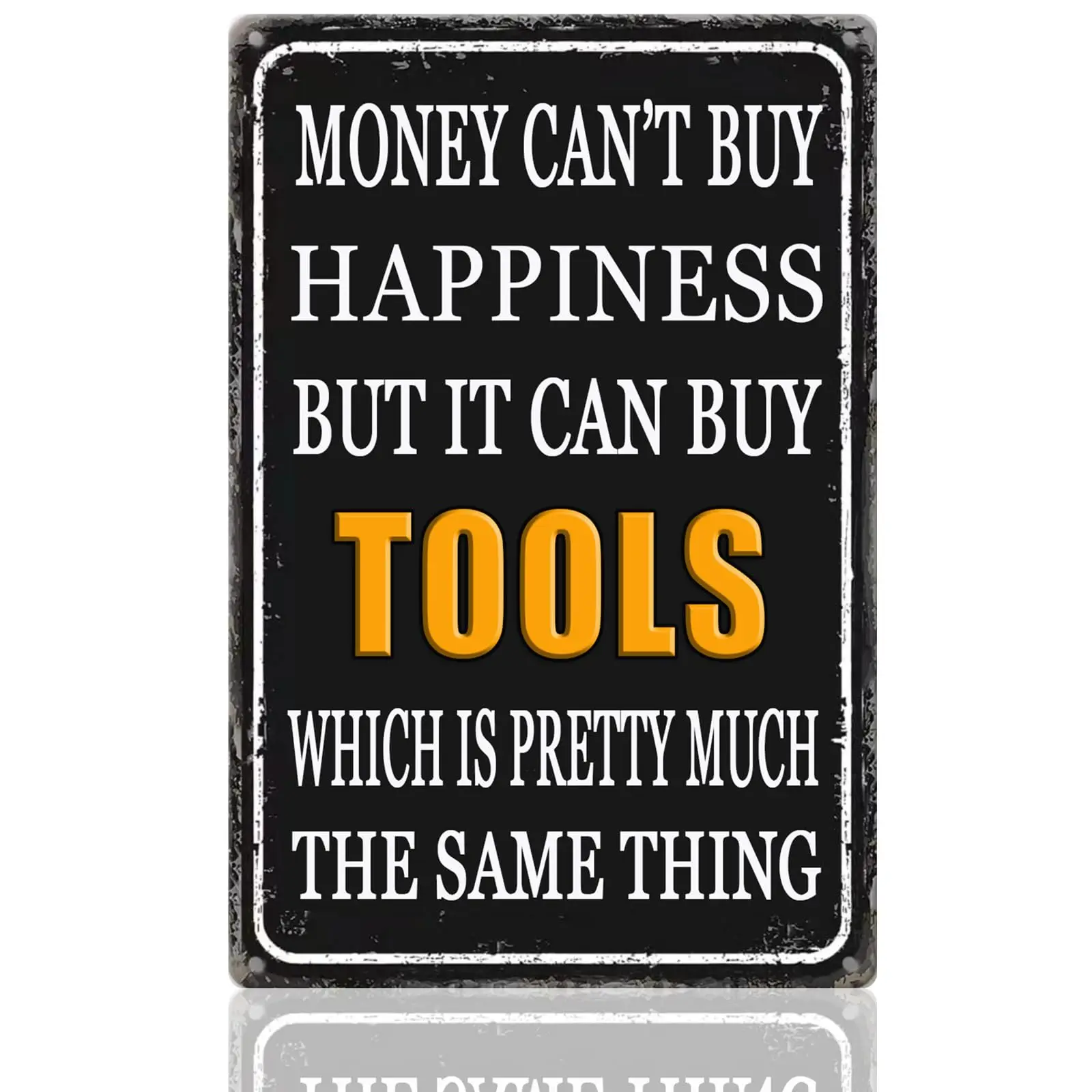 

Гаражные знаки, декор для мужской пещеры, забавный металлический жестяной знак, знаки для магазина, мужские пещерные знаки для мужчин, винтажный декор для гаража, нельзя купить деньги, Happ