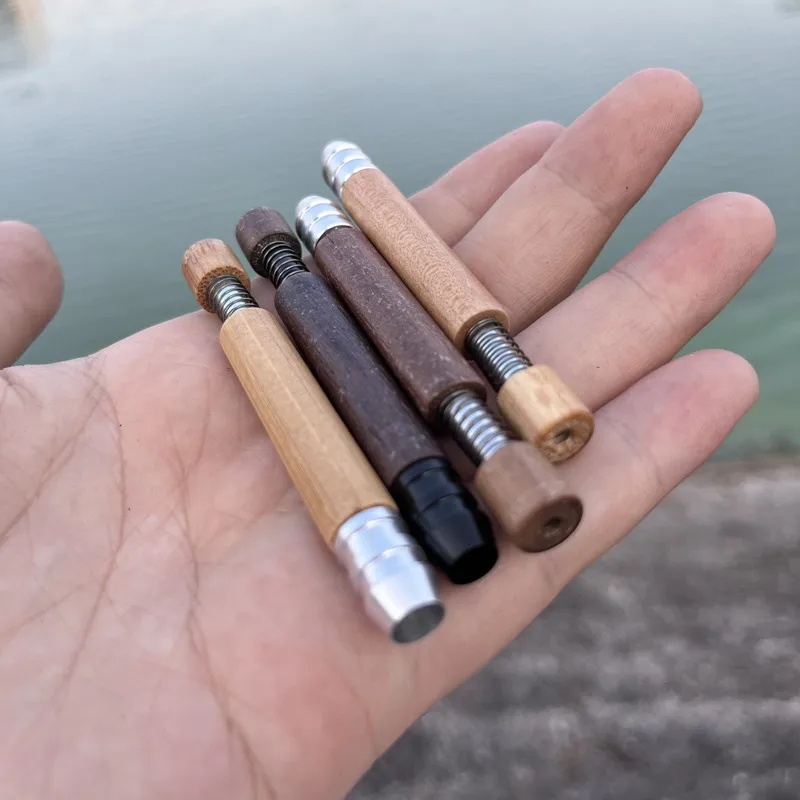 1 Pc Length:8CM Walnut Wooden Accessories With Retractable Spring Drop Shipping