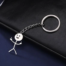 Teamer Funny Fuxk You Middle Finger Stickman Keychain 2023 Cute Trend ...