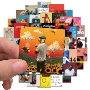 55 adesivi per copertina album artisti cantanti per bagagli, custodia per telefono, laptop, notebook, decalcomanie, regalo per bambini