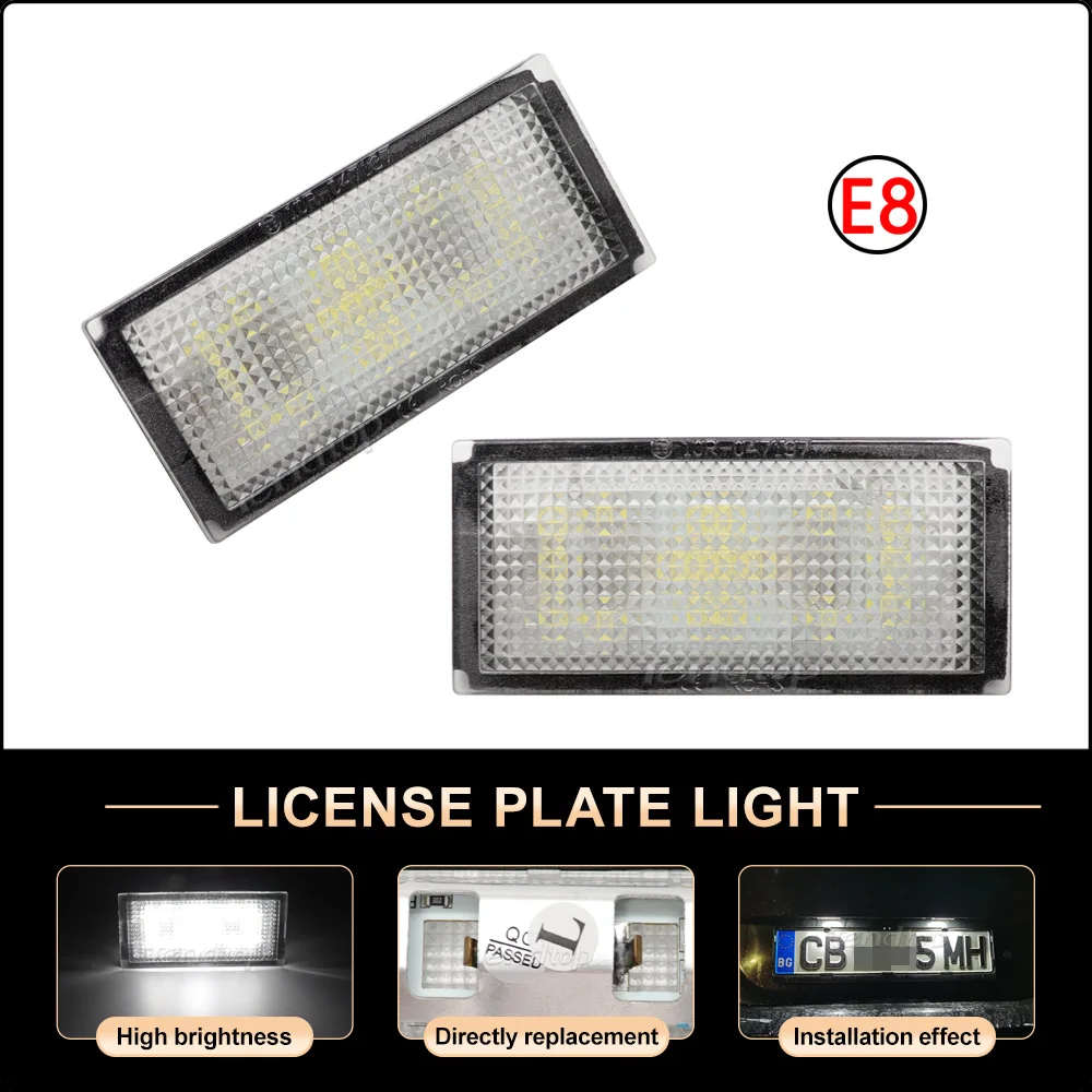 

Auto Light For BMW E66 E65 7-Series 735i 2006 2007 2008 Car LED License Plate Light Number Lamp Night Lighting White Facelift