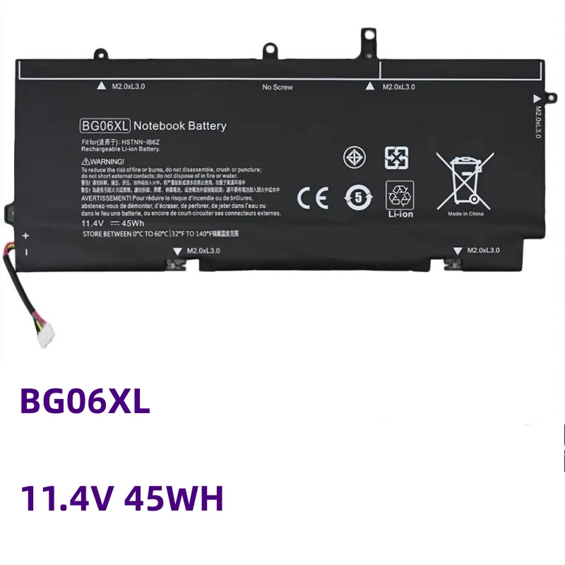 

BG06XL Battery for HP EliteBook 1040 G3 (P4P90PT) BG06XL HSTNN-Q99C HSTNN-IB6Z 804175-1B1 804175-1C1 804175-181 11.4V 45WH