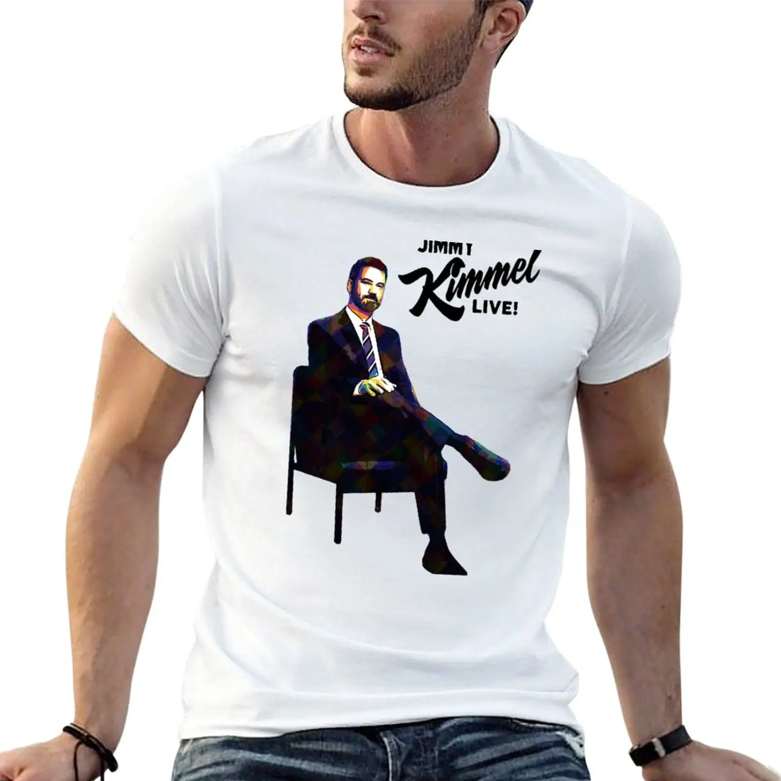 

Jimmy Kimmel live comedy T-Shirt plain t-shirt heavyweight t shirts Men's clothing