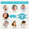 Cooling Ice Face Eye Mask for Reducing Puffiness, ,Hot/Cold Pack with Soft Plush Backing (Blue(1* Eye Mask+1*Face Mask)) 3