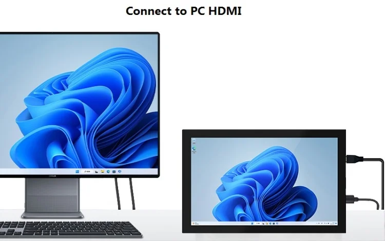 écran tactile ips hd de pouces avec support de appareil compatible hdmi pour pc windows raspberry pi orange