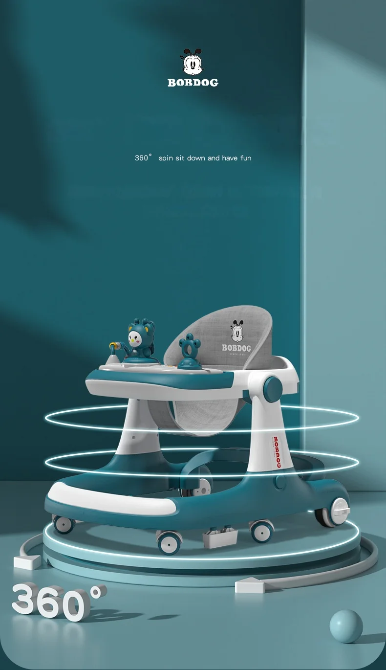 Multi-Functional Anti-Flip Baby Stroller Baby Walker Can Sit And Push Starting Car