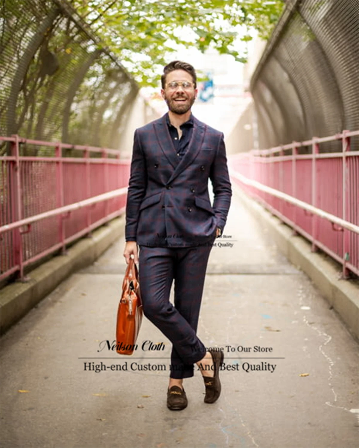 

Деловые клетчатые мужские костюмы с заостренным воротником, двубортные Женские комплекты из 2 предметов, мужской облегающий костюм