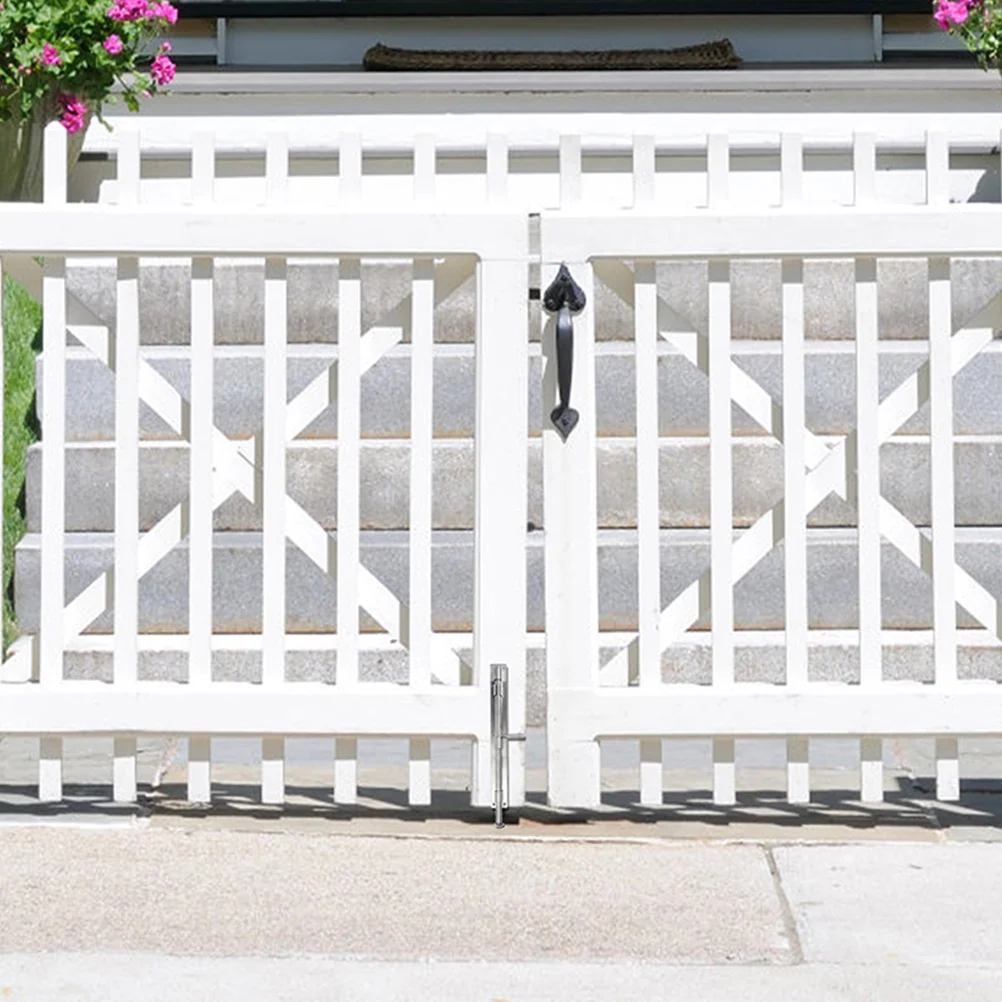 Thickened Stainless Steel Floor Latch Door Extended Wooden Welded Iron Surface Sliding Barn Lock Slide Bolt Hardware Gate Shed door latch