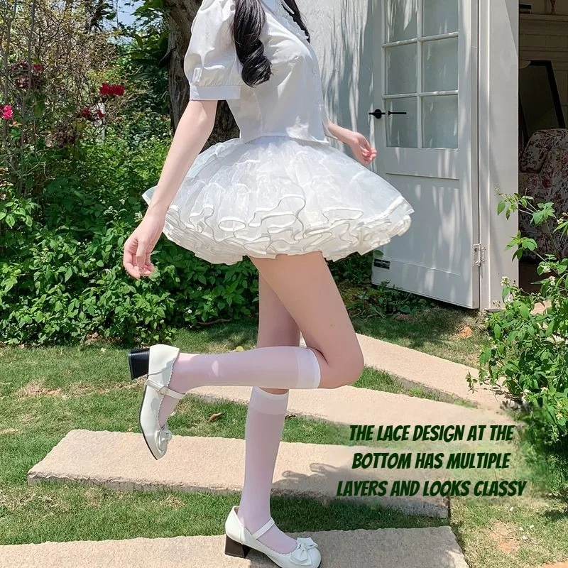 Sottogonna Tulle Corta Da 40 Cm – Sottoveste A Strati Per Matrimoni, Cosplay E Feste, Bianca/Nera
