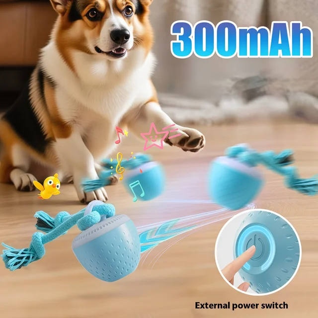 Smart Dog Toy Ball Electronic Pet Interactive Toy 3 Modes Moving Ball Rope USB Automatic Moving Bouncing for Puppy Chew Products Smart Dog Toy Ball Electronic Pet Interactive Toy 3 Modes Moving Ball Rope USB Automatic Moving Bouncing for Puppy Chew Products