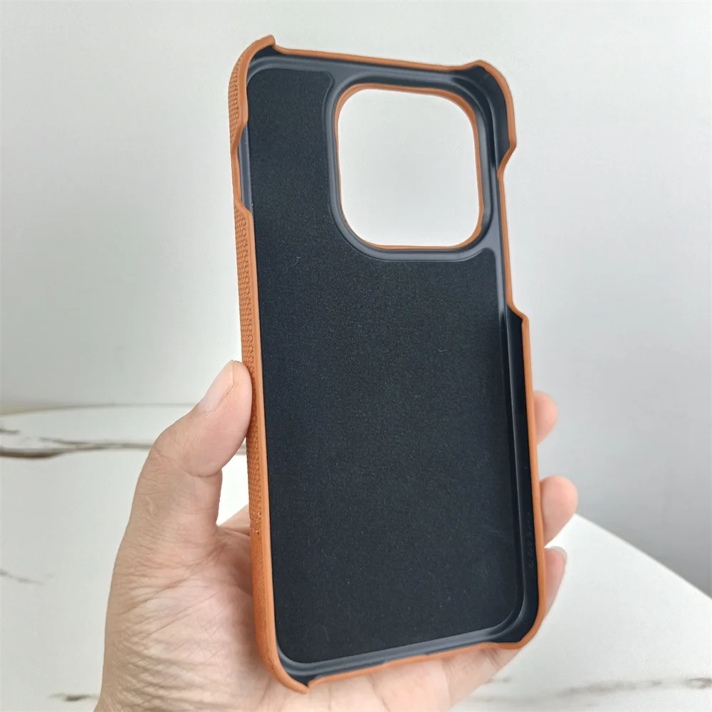 Luxury Matte Cotton Linen Leather Phone Case - Simple Shockproof Protective Cover