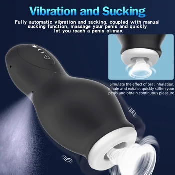 Automatic Male Masturbator Vibration Blowjob Real Air Sucking Machine Vagina Masturbation Cup Sex Toys Adult Goods for Men 6