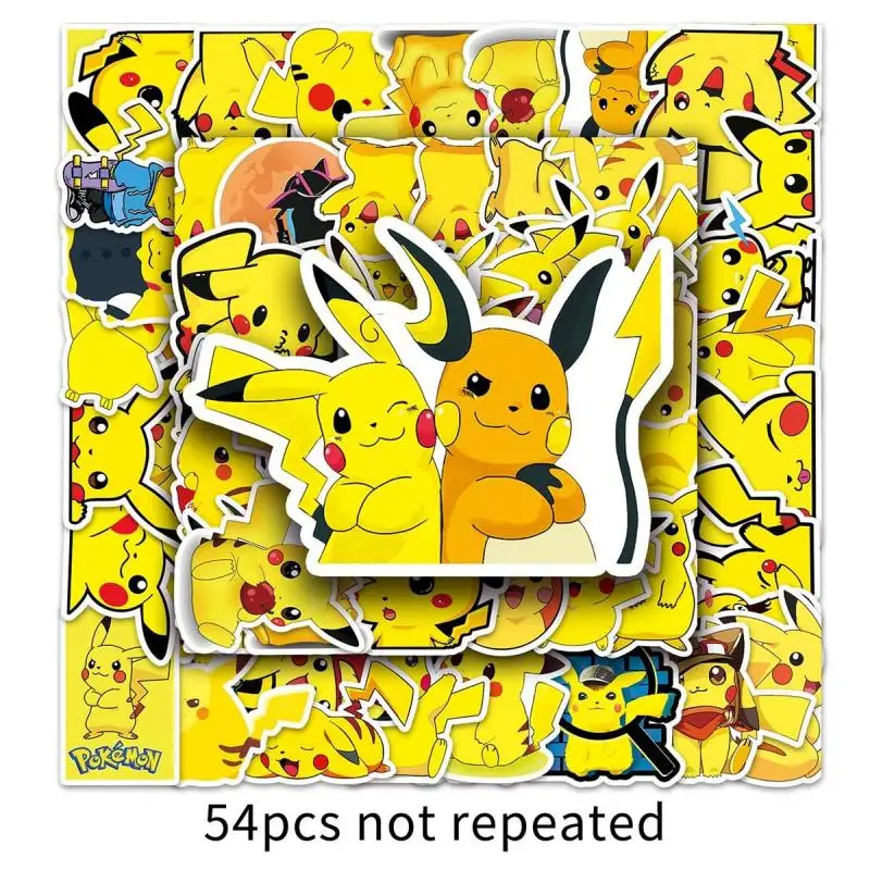 52 nova pokémon eevee bonito anime adesivos à prova dwaterproof água  portátil bagagem manual do carro adesivos decorativos brinquedos -  AliExpress