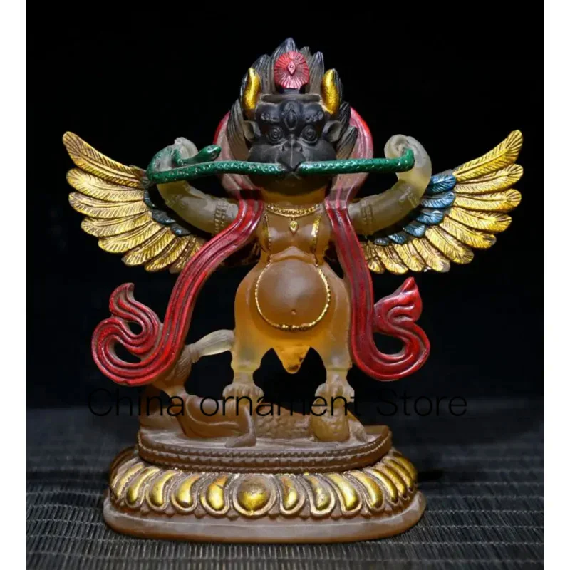 

Archaize Coloured glaze gold wings Dapeng bird crafts statue