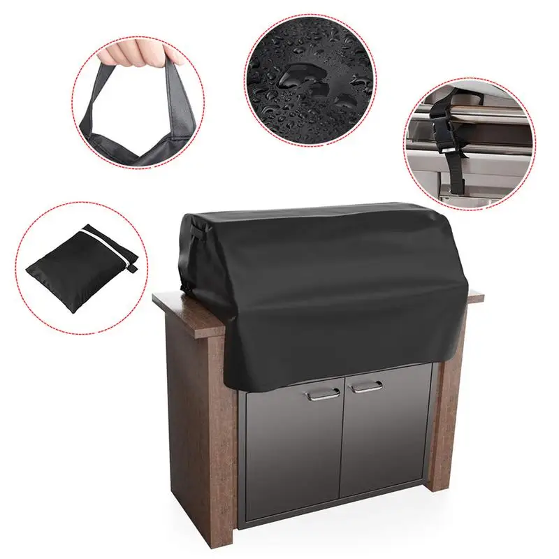 Waterproof Windproof Grill Covers For Built-In Barbecue Grill Top With Coating Outdoor BBQ Top Protect Supplies
