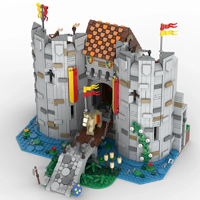 중세 모델 Moc 빌딩 브릭, 브릭텐슈타인 성 문, 기술 블록 선물, 크리스마스 장난감, DIY 세트 조립