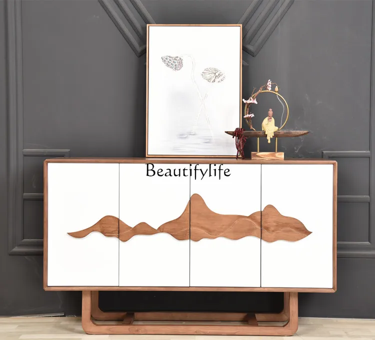 

Chinese Style Retro Porch Shoe Cabinet Simple Decoration Light Luxury Solid Wood Storage Organizer Hand Painted Cabinet