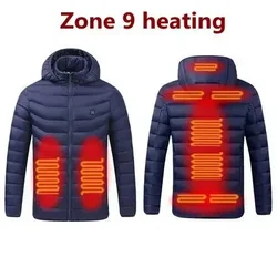 Customizable Heated Jackets for Men and Women - 2024 Bestseller (9 Areas Heated Blue)