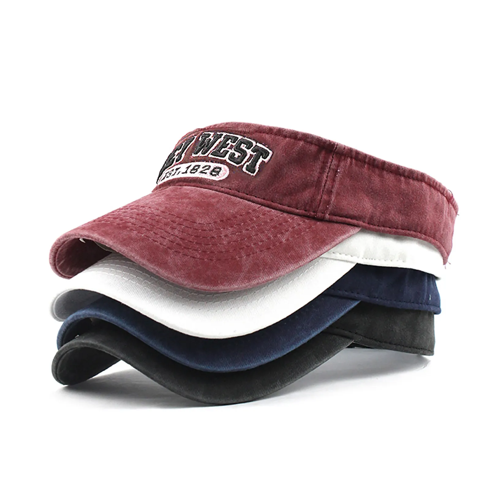 Letter Summer Sports Sun Hats Women Hat Men's Cap Adjustable Cotton Visor UV Protection Top Empty Tennis Golf Running_voghion.com