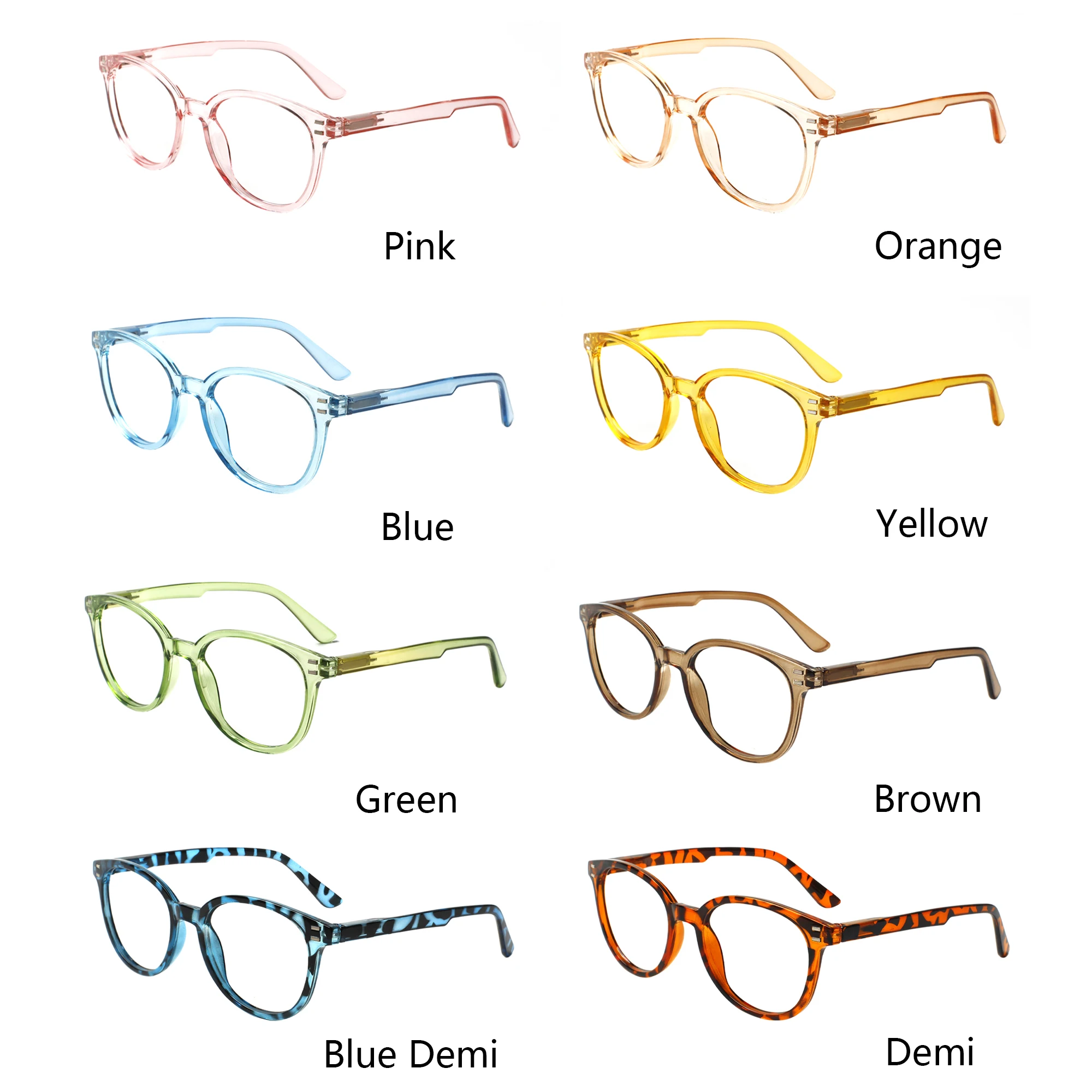 Turezing Reading Glasses Spring Hinge  HD Blue Light Lenses Fashion Prescription Glasses Women +0+1.0+2.0+3.0+4.0 6