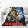 Rambo First Blood Flannel Blanket Quality Soft Warm Shooting Movie Bedding Throws Spring Couch Chair Sofa Bed Pattern Bedspread 2