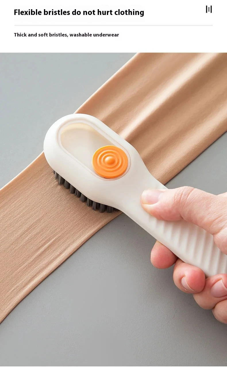 Description Picture 3 of itemShoes Brush Automatic Liquid Discharge Multifunction Press Out Shoes Cleaner Soft Bristles Clothes Brushes Cleaning Tool
