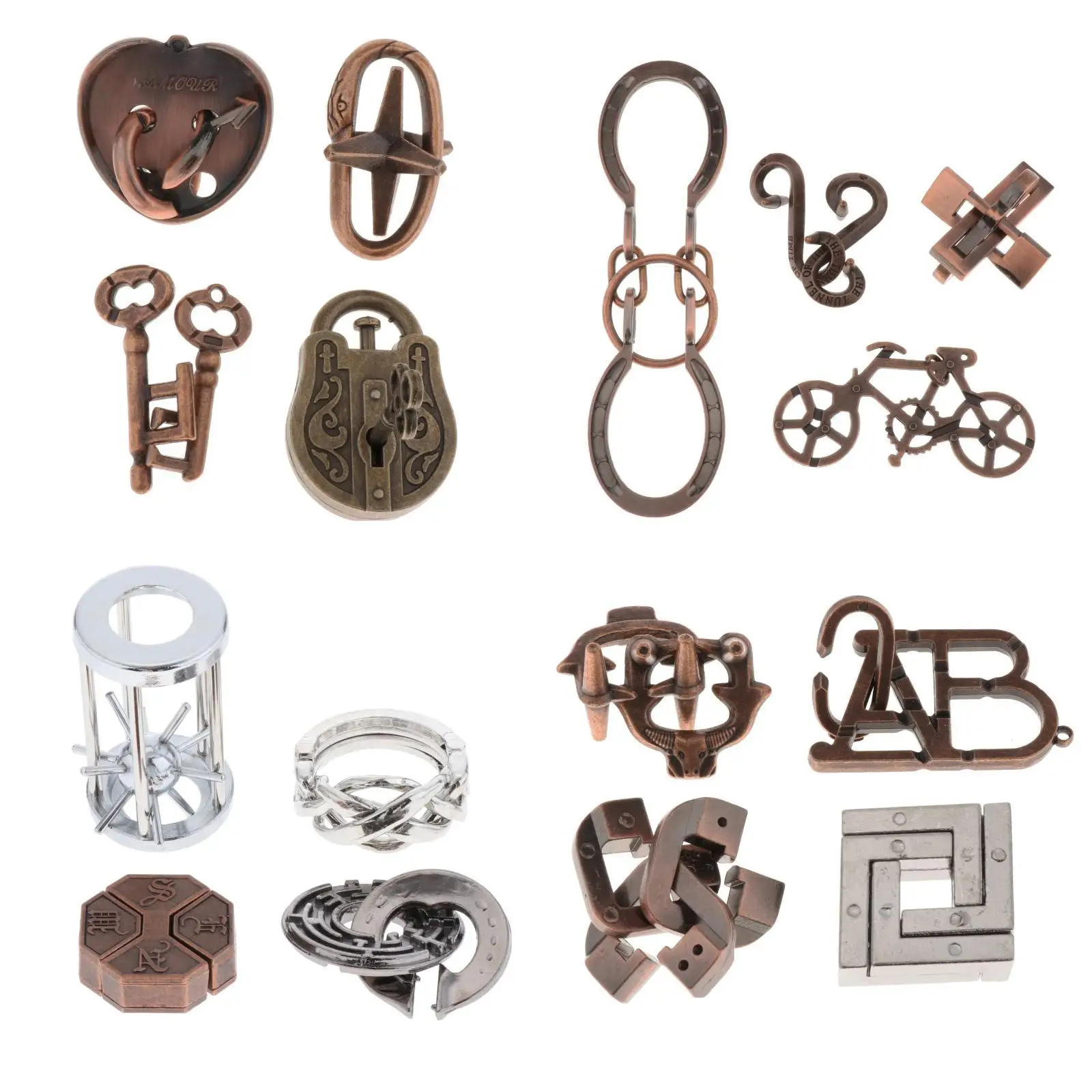 

3D Zinc Alloy Toy Puzzles IQ Training Trick Toys Model Games