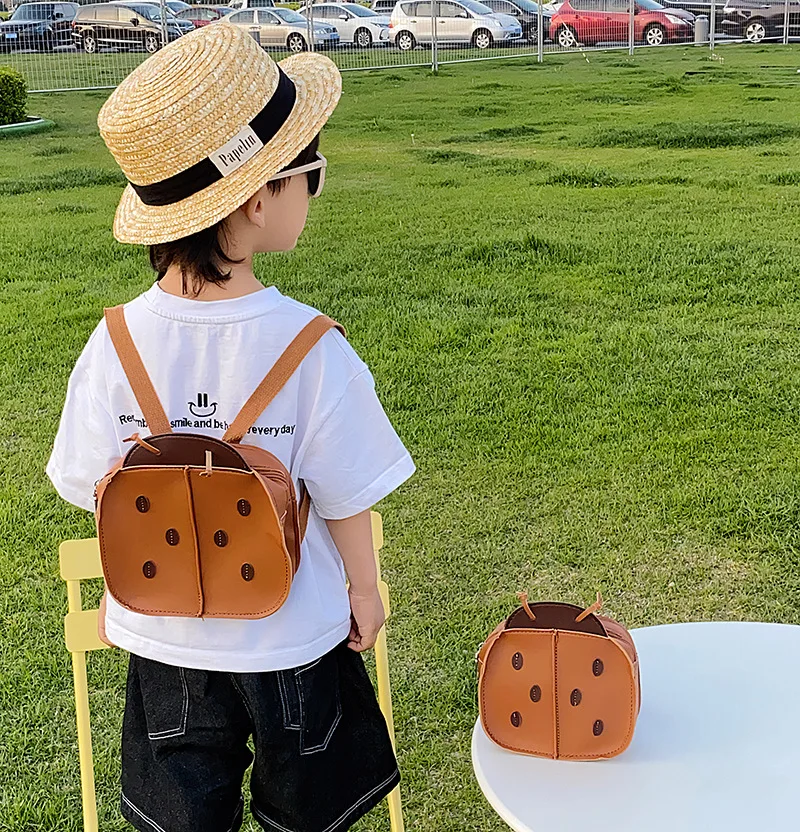 

Instagram Children's Ladybug Shaped Backpack 2023 New Handmade 3D Baby Accessories Bag