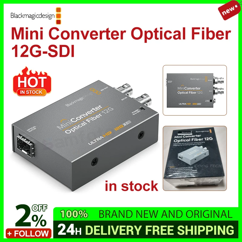 Blackmagic Design BDM Mini Converter Optical Fiber 12G Support