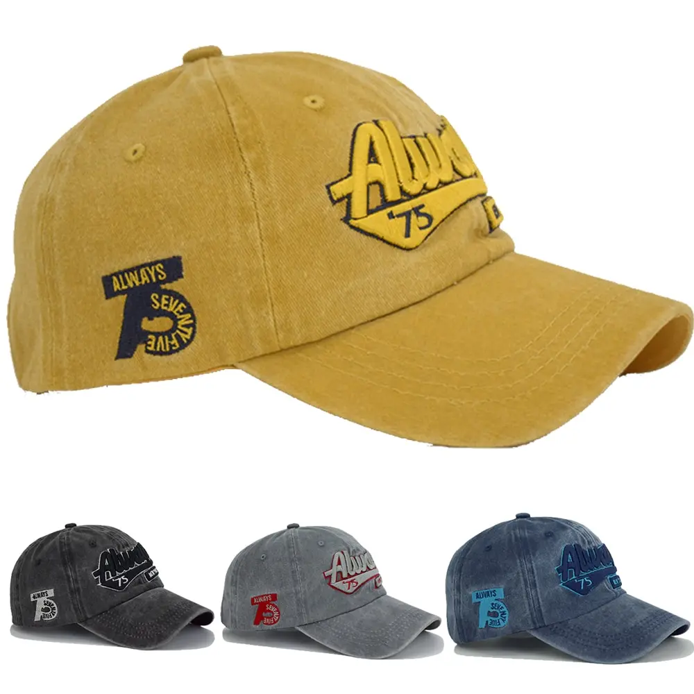 New Fashion Outdoor Sports Cotton Baseball Cap For Women Casual Retro Embroidery Mens Hip Hop Rebound Cap Snapback Hat_voghion.com