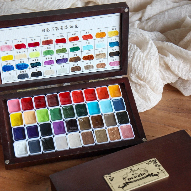 Pearlescent Solid Watercolor Pigment Set for Nail Painting and Art
