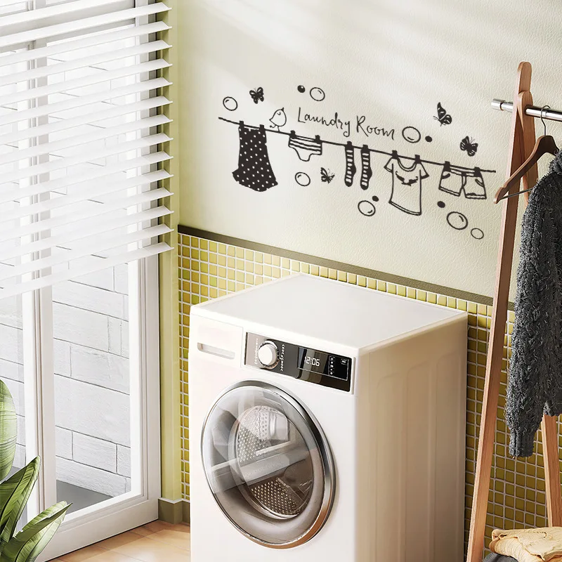 Warm Room Decoration Laundry Room Quote Drying Clothes Bird ...