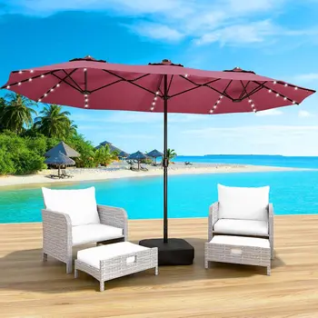 14FT Patio Umbrella with Base 1