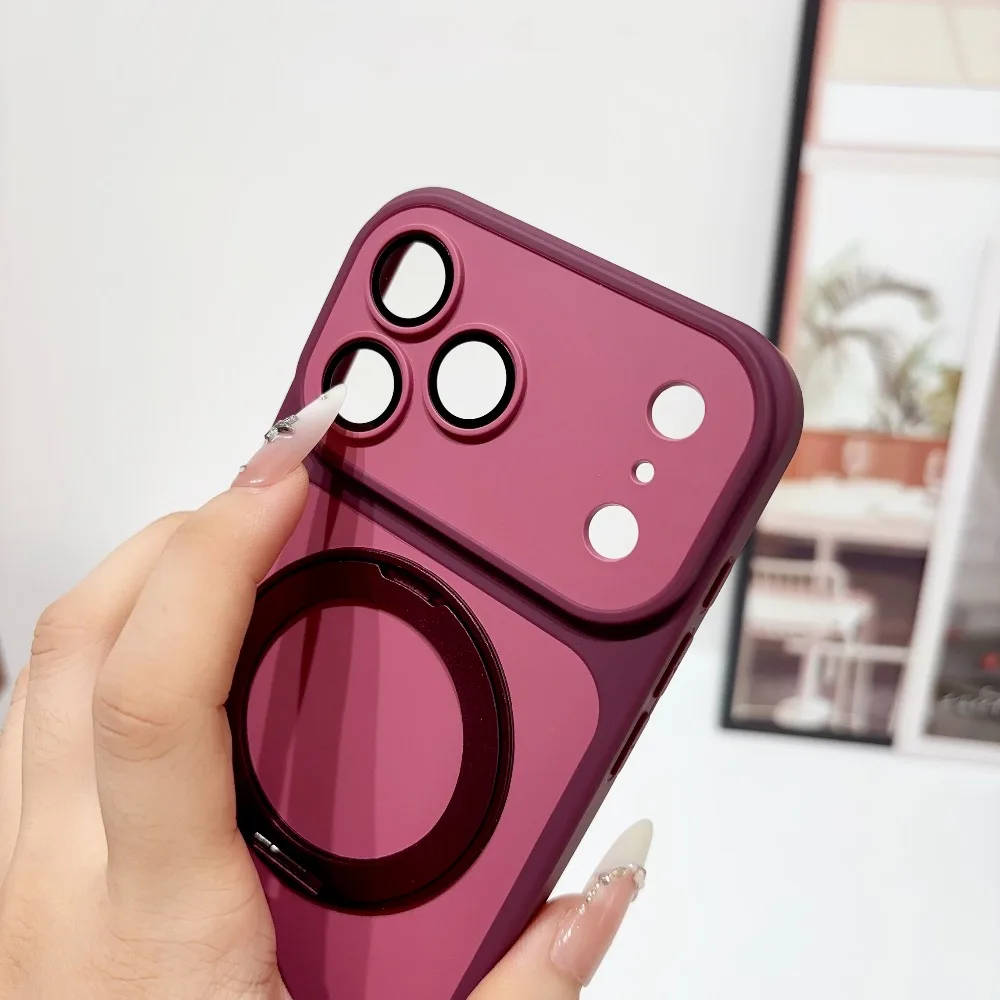Deluxe Matte Magnetic Phone Case with Kickstand and Magsafe-Compatible Holder