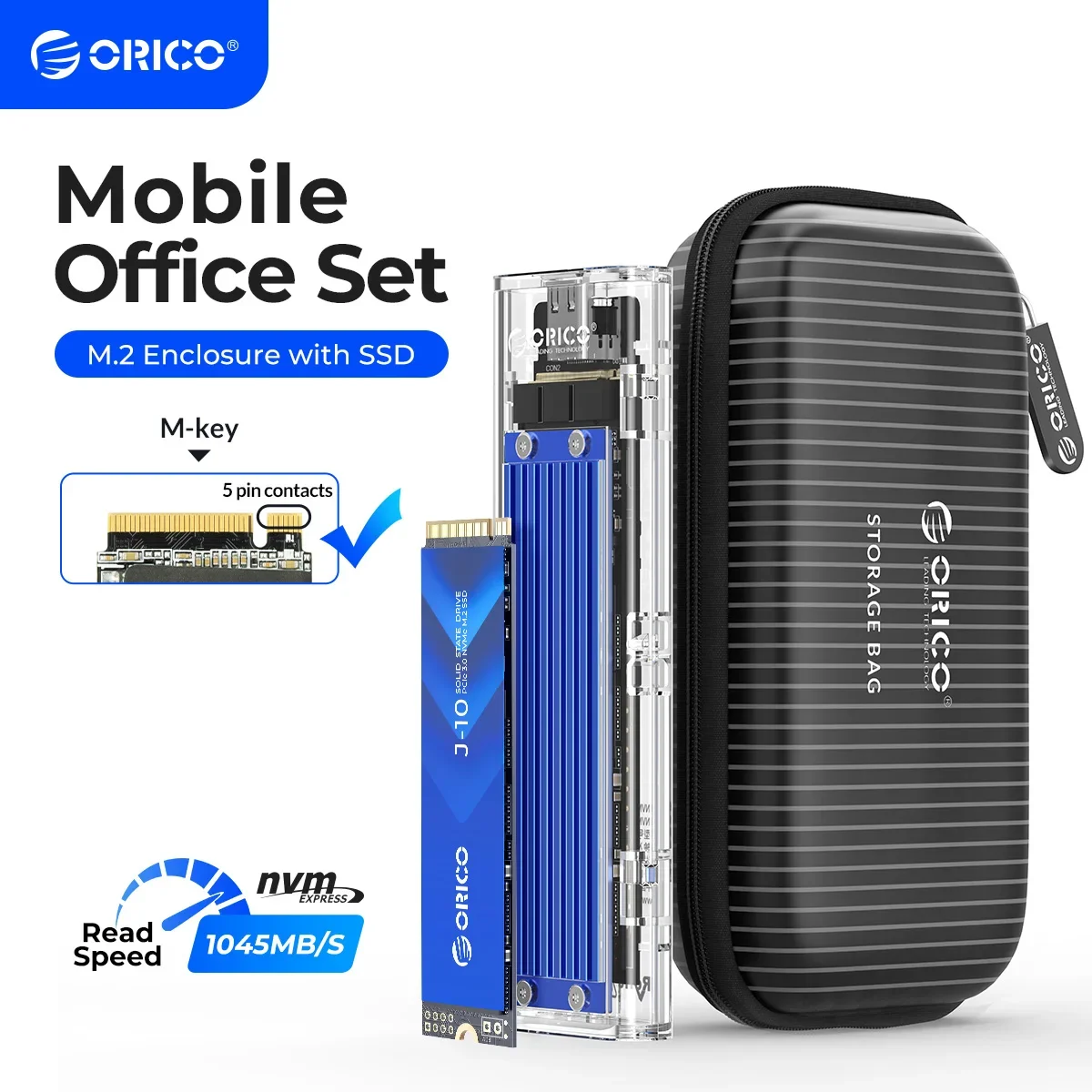 Orico-ssd Externo com Gabinete M.2 Nvme Pssd para Celular Escritório Laptop Desktop pc 256gb 512gb 1tb 2tb 4tb