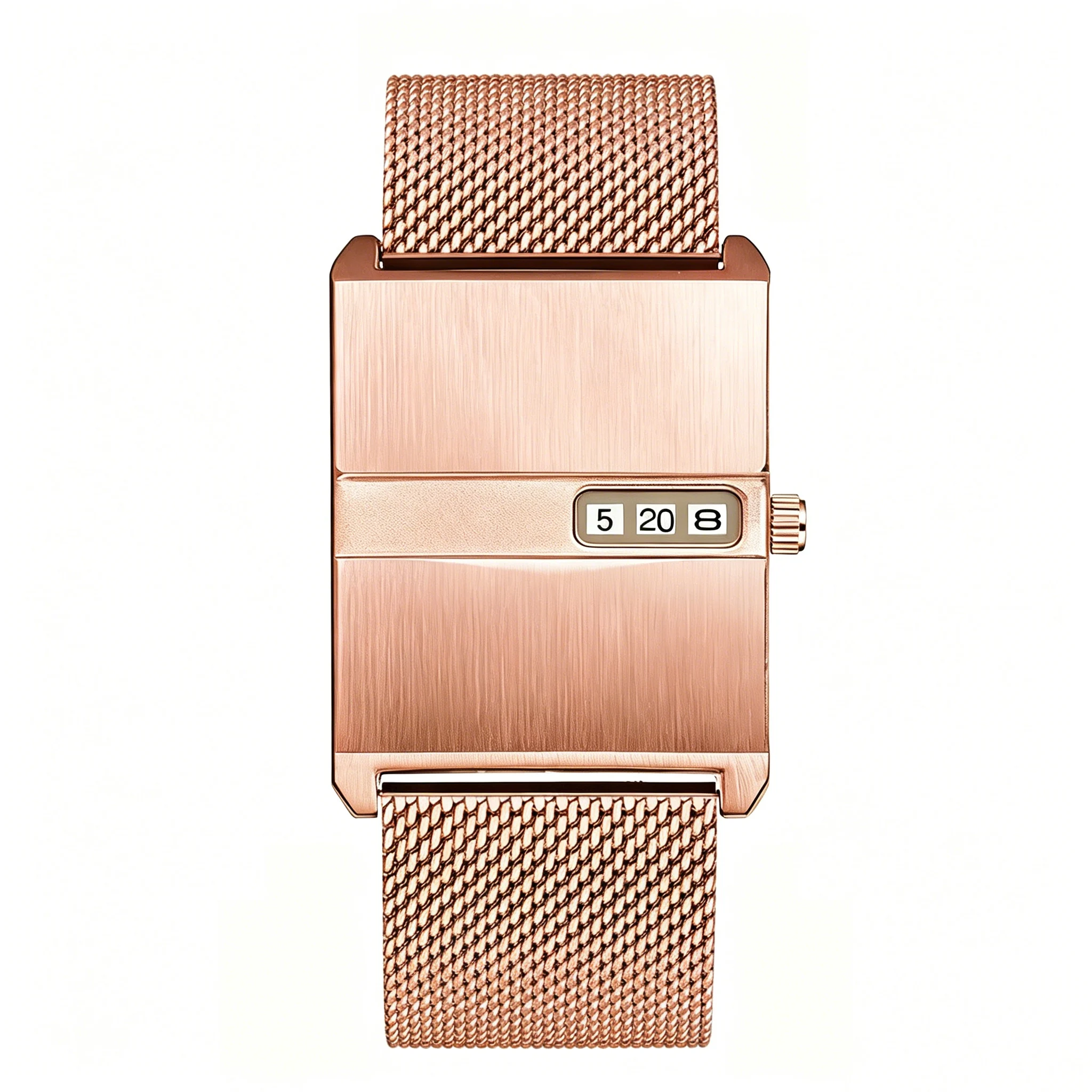 Elegant Retro Ladies' Watch with Large Dial and Digital Calendar