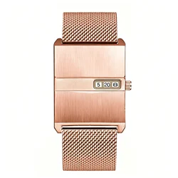 Elegant Retro Ladies' Watch with Large Dial and Digital Calendar (Rose)