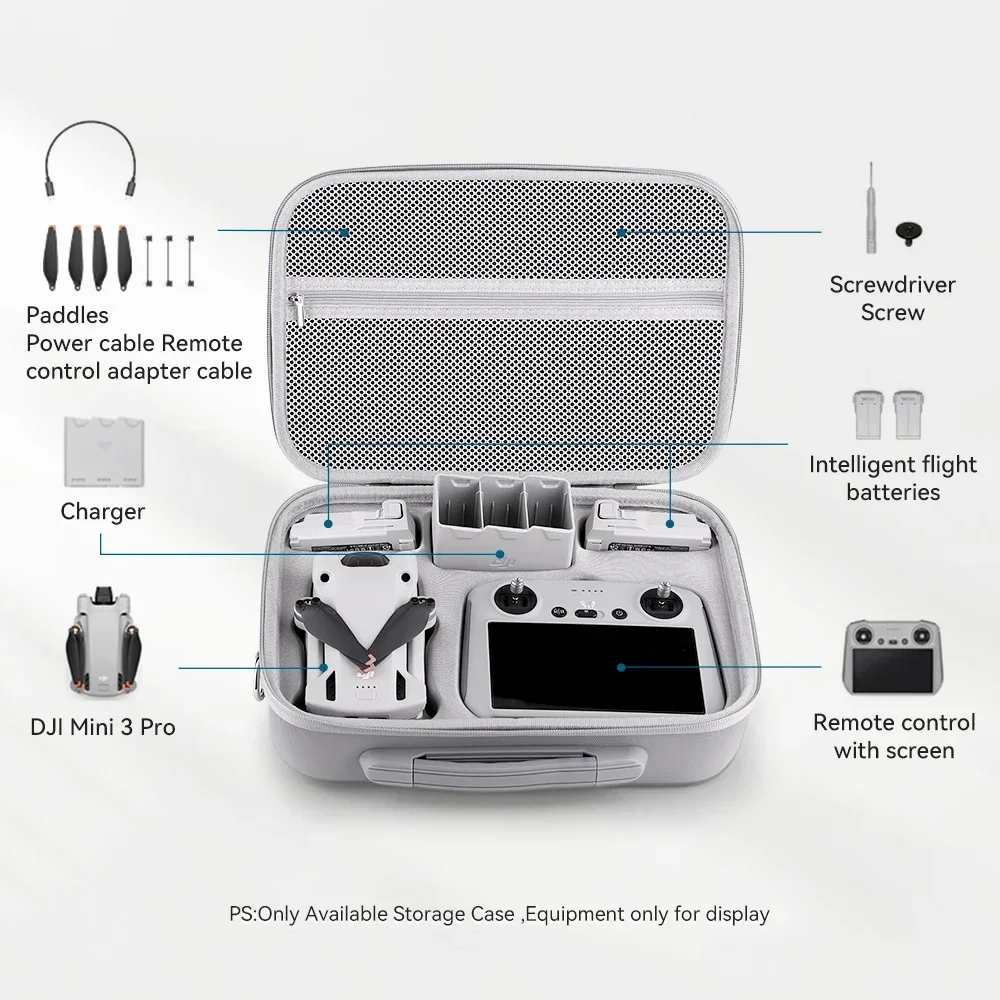 Drone Storage Case For DJI Mini 3 Pro Storage Bag Portable Waterproof Hard Carrying Case Mini3 Pro Drone Accessories Leather Splash-proof Handbag
