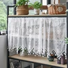 Sheer Lace Valances with Tassels Scalloped Bottom  Floral Curtains for Kitchen Bathroom Dining Room Living Room Bedroom Basement 1