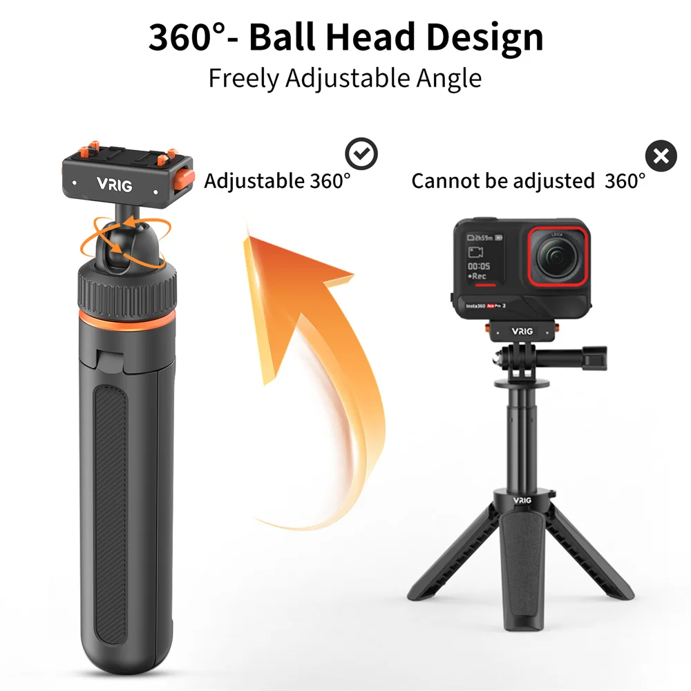 Magnetic Quick Release Selfie Stick For Insta360 Action Cameras_voghion.com