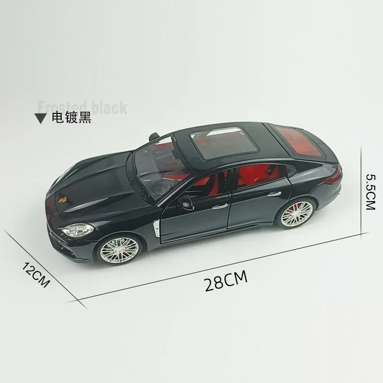 1:18 Porsche Panamera Alloy Car Diecast Model Simulation Sound & Light Pull Back Vehicle Home Decoration Toys for Childrens G37 6