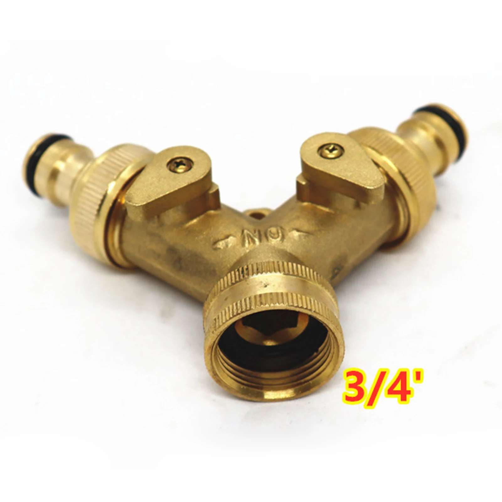 Brass Fittings 3/4 Inch Garden Ball Valve Y Type 6 Points Brass Nipple Connector Double Head Garden Connector