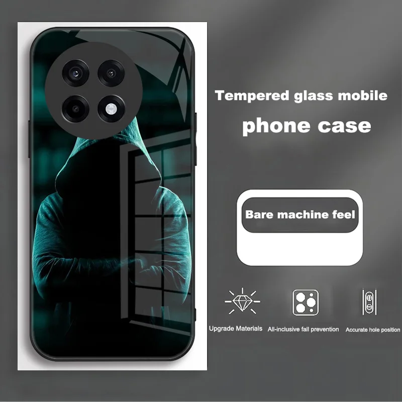 Tempered Glass Shockproof Protective Case with Hard PC Cover